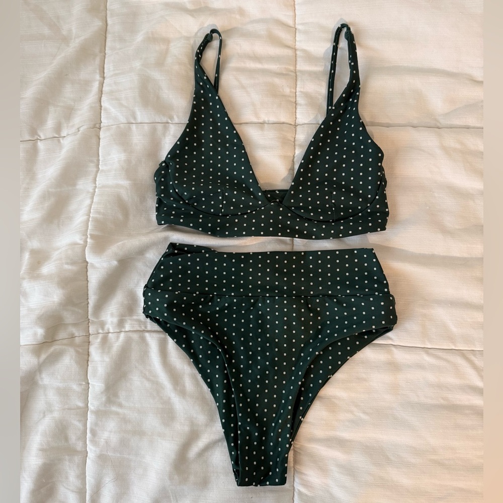Stone Fox Swim Herbal Daisy Dot Bikini XS
